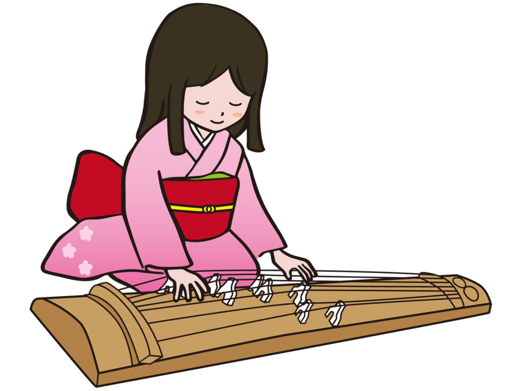箏（琴）を弾く女性
